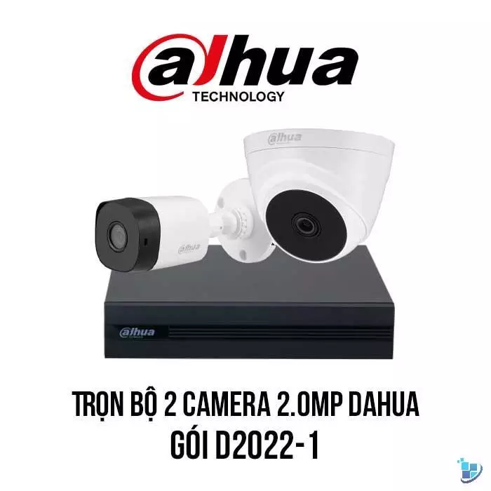 Lắp đặt trọn bộ 2 camera DAHUA 2MP giá rẻ cho gia đình