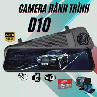 Camera Hành Trình Gương Kết Hợp Màn Android D10 chính hãng XETABON